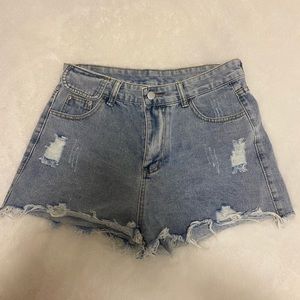 Distressed Jean Shorts